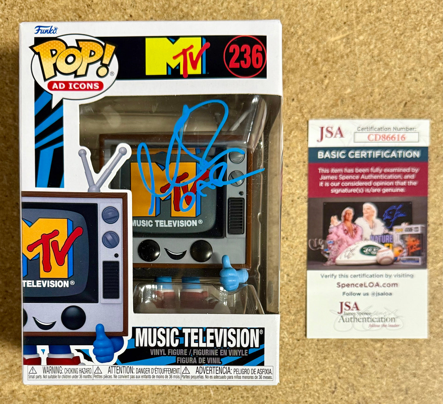 Musician Marc Roberge Of O.A.R. Signed 2024 MTV Funko Pop #236 With JSA COA