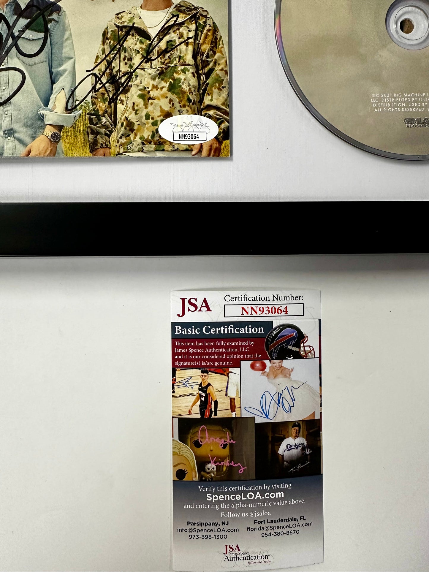 Framed Florida Georgia Line Signed Life Rolls On CD Booklet With JSA COA