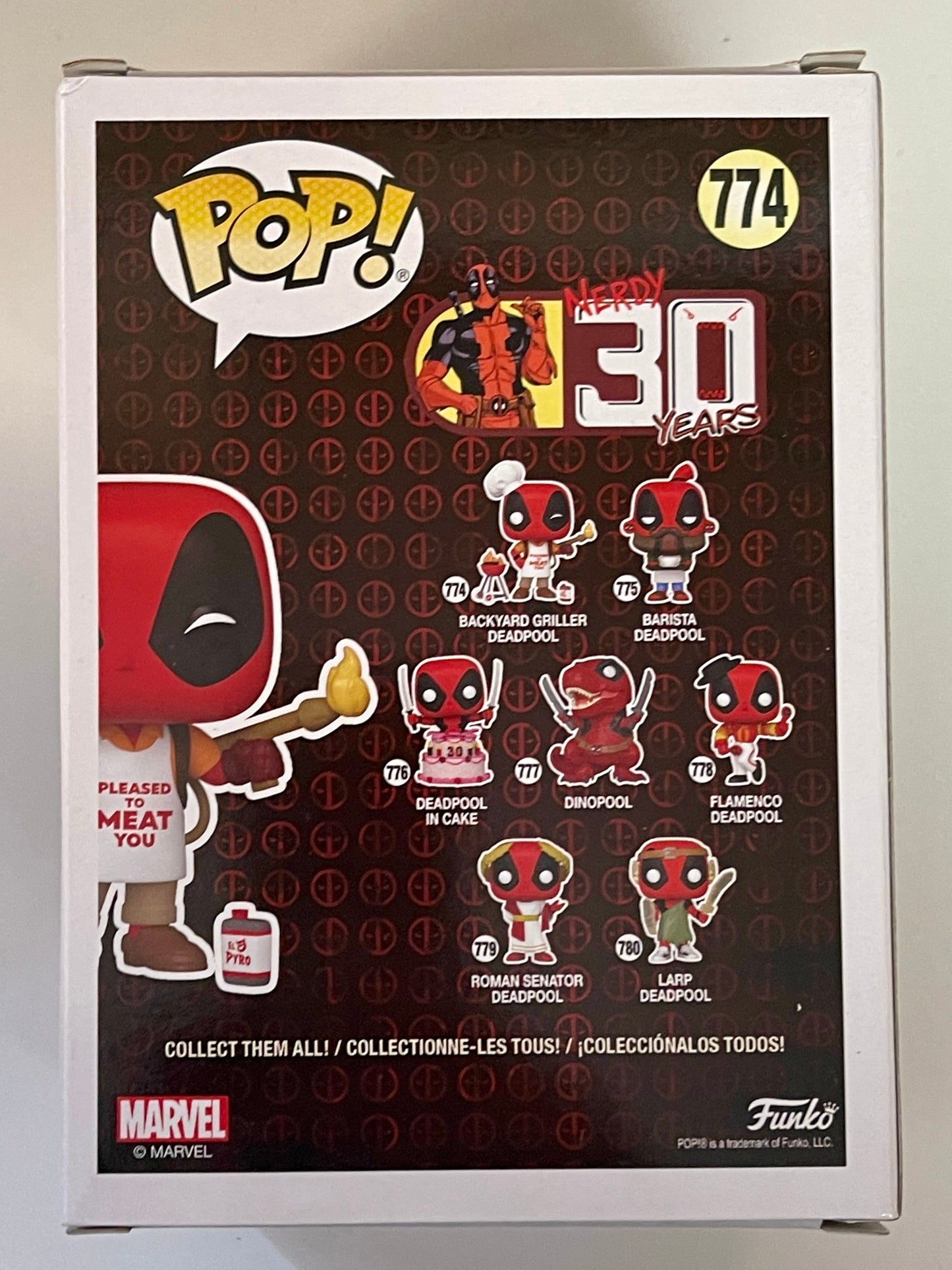 Funko Pop! Marvel Backyard Griller Deadpool #774 Nerdy 30 Years 2021 Exclusive