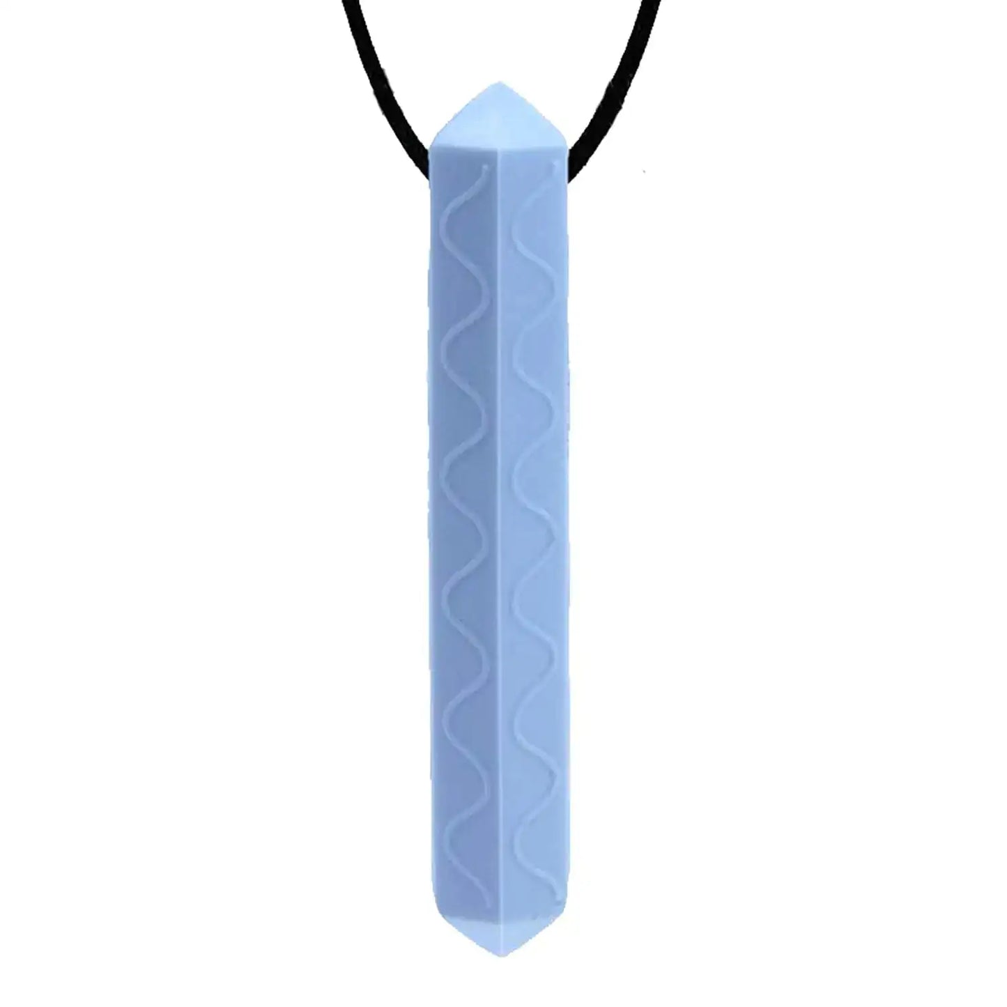GNAWRISHING Sensory Chew Necklace 1-Pieces-Diamond Chew Necklaces for Kids with Autism ADHD SPD Chewing Oral Motor (Baby Blue)