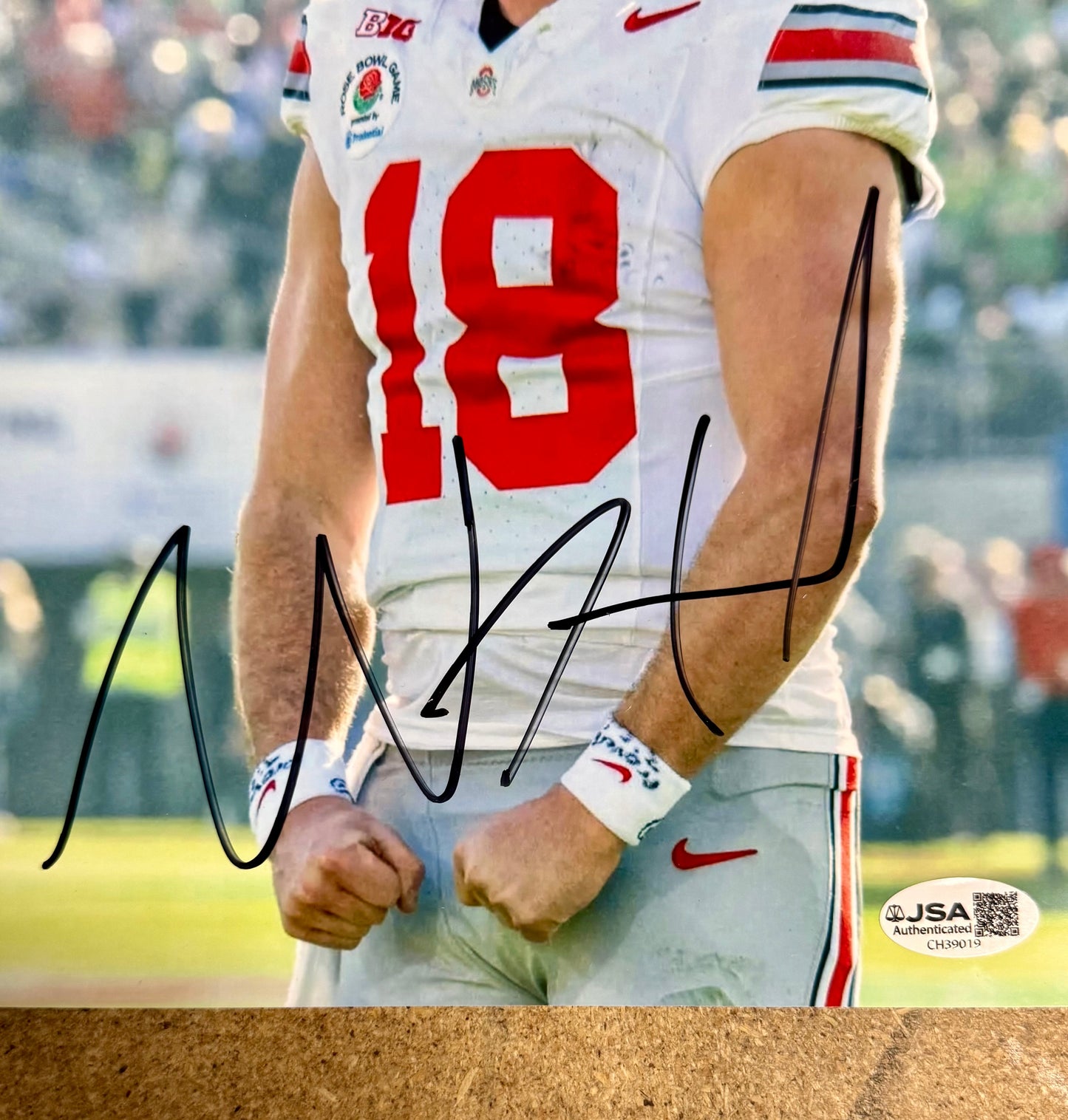 Will Howard National Champ 2025 QB Signed Ohio State 8X10 Photo With JSA COA