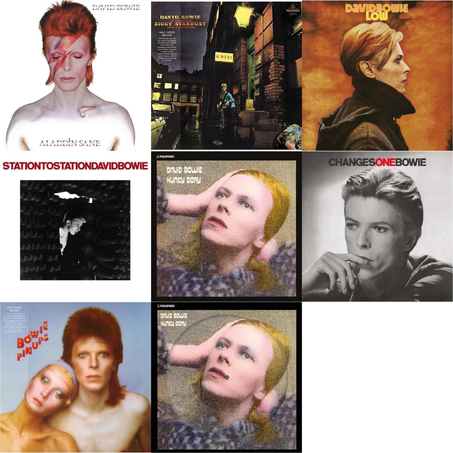 David Bowie - Low (2017 Remaster) & Station To Station (2016 Remastered Version) & Changesonebowie (180G) & Rise & Fall Of Ziggy Stardust & The Spiders From Mars (2012 Remaster/Half-Speed Master) & Hunky Dory (2015 Remaster/50Th Anniv/Picture Disc) &