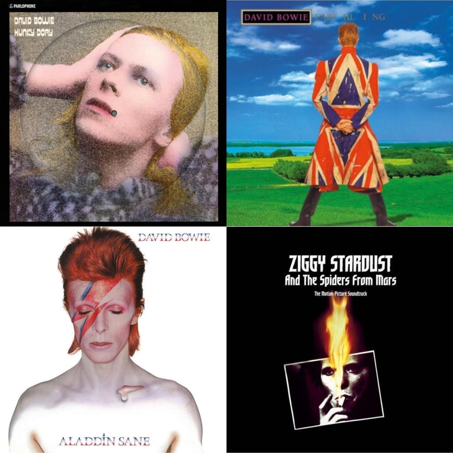 Earthling (2021 Remaster/2LP) & Hunky Dory (2015 Remaster/50Th Anniv/Picture Disc) & Ziggy Stardust & The Spiders From Mars Ost (2LP) & Aladdin Sane