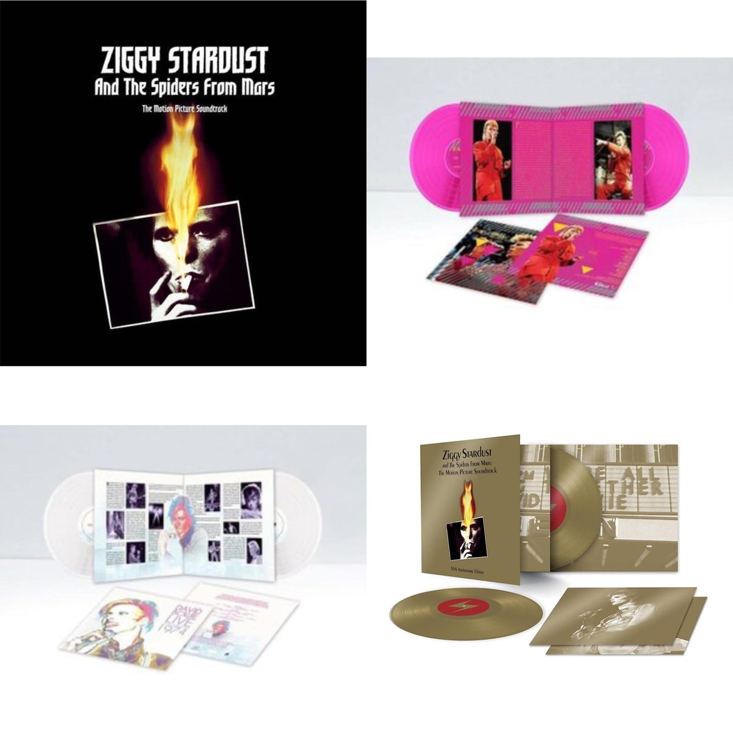 Montreal '87 (Limited/Pink LP Vinyl) & Live Los Angeles 1974 (White LP Vinyl/Limited) & Ziggy Stardust & The Spiders From Mars Ost (50Th Anniversary/2LP) & Ziggy Stardust & The Spiders From Mars Ost (2LP)