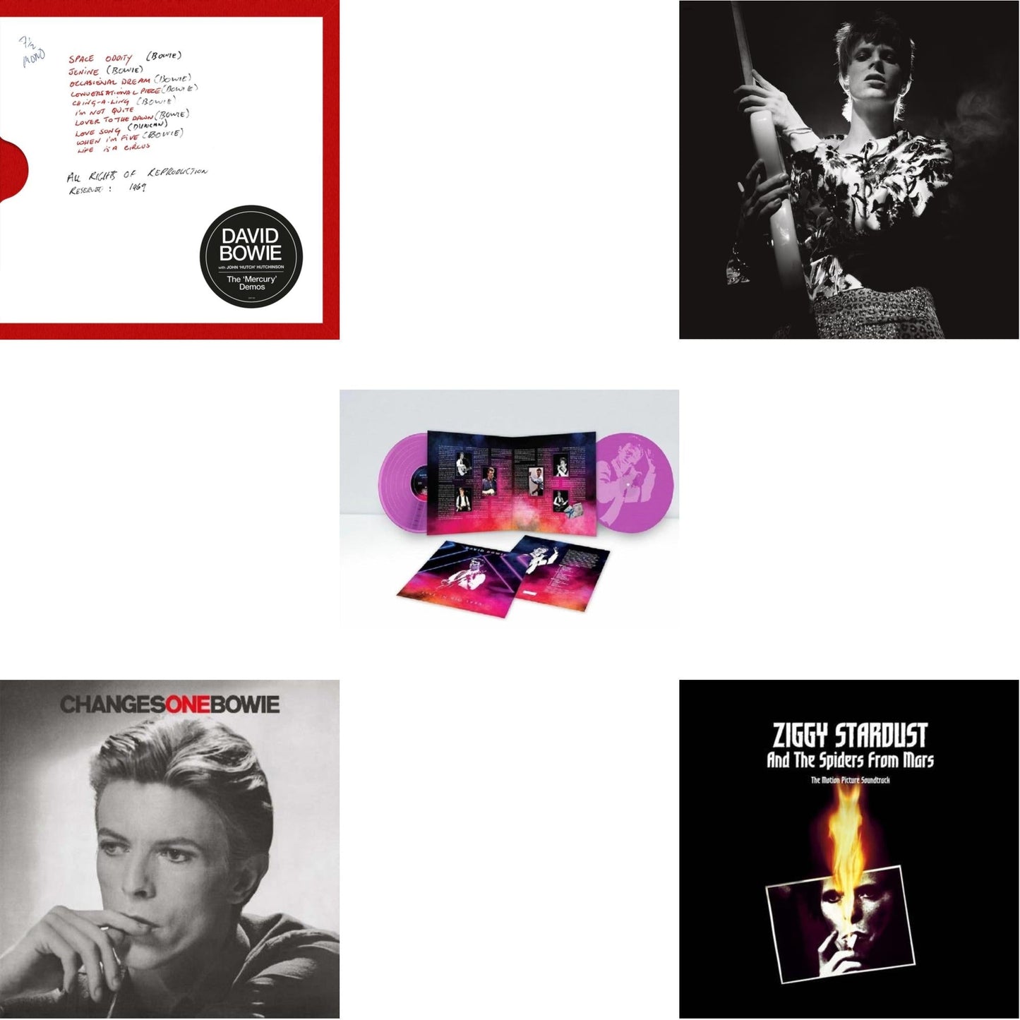Mercury Demos & Changesonebowie (180G) & Live In Rio 1990 (Pink LP Vinyl/180G/Limited) & Rock N Roll Star & Ziggy Stardust & The Spiders From Mars Ost (2LP)