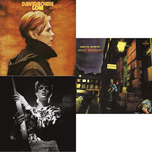 David Bowie - Low (2017 Remaster) & Rock N Roll Star & Rise & Fall Of Ziggy Stardust (2012 Remaster) - LP Vinyl Bundle