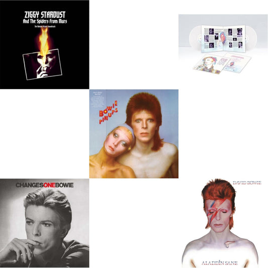 Changesonebowie (180G) & Live Los Angeles 1974 (White LP Vinyl/Limited) & Pinups (2015 Remaster) & Ziggy Stardust & The Spiders From Mars Ost (2LP) & Aladdin Sane