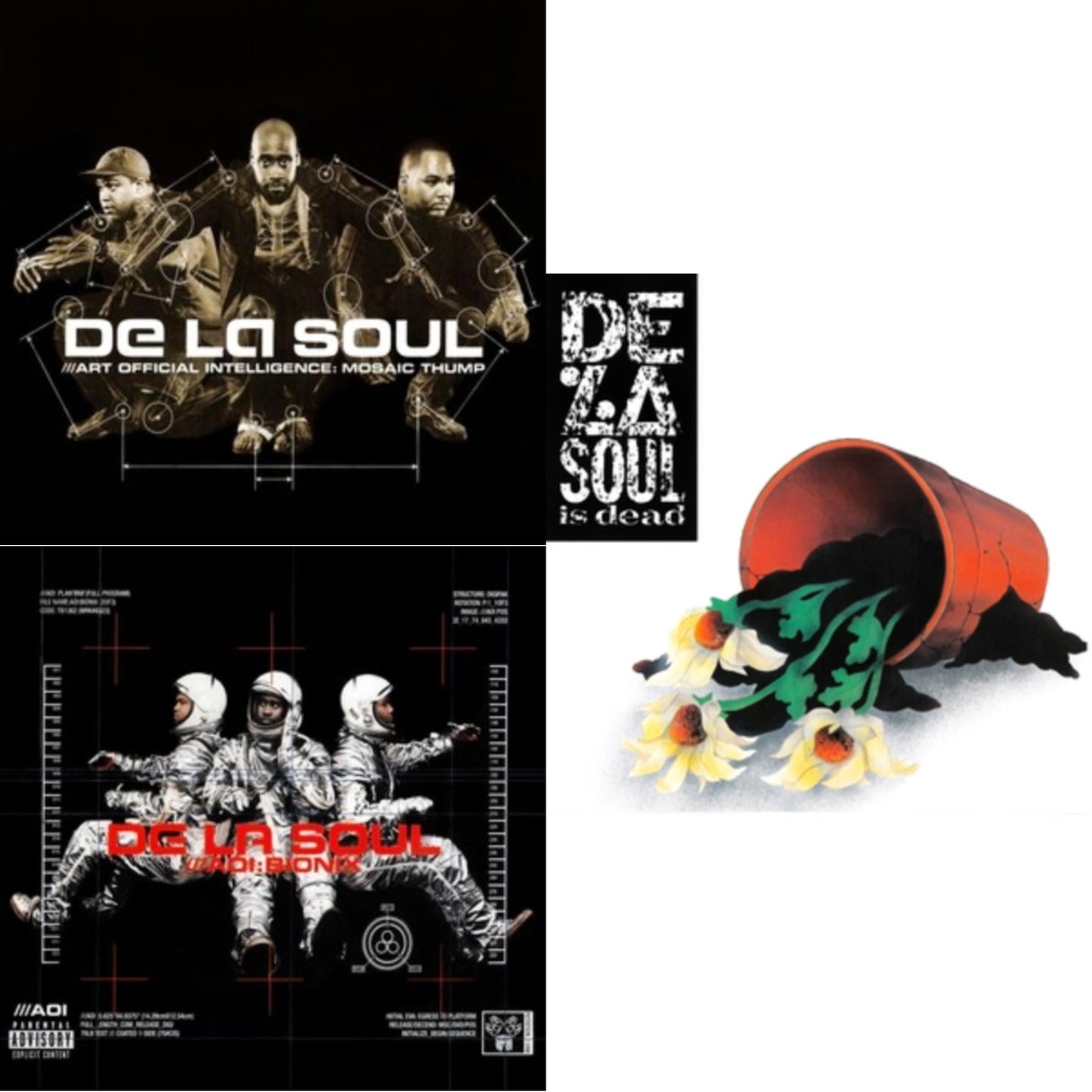 De La Soul Is Dead (2LP) & Art Official Intelligence: Mosaic Thump (Remaster) & Aoi: Bionix (Remaster/2LP)