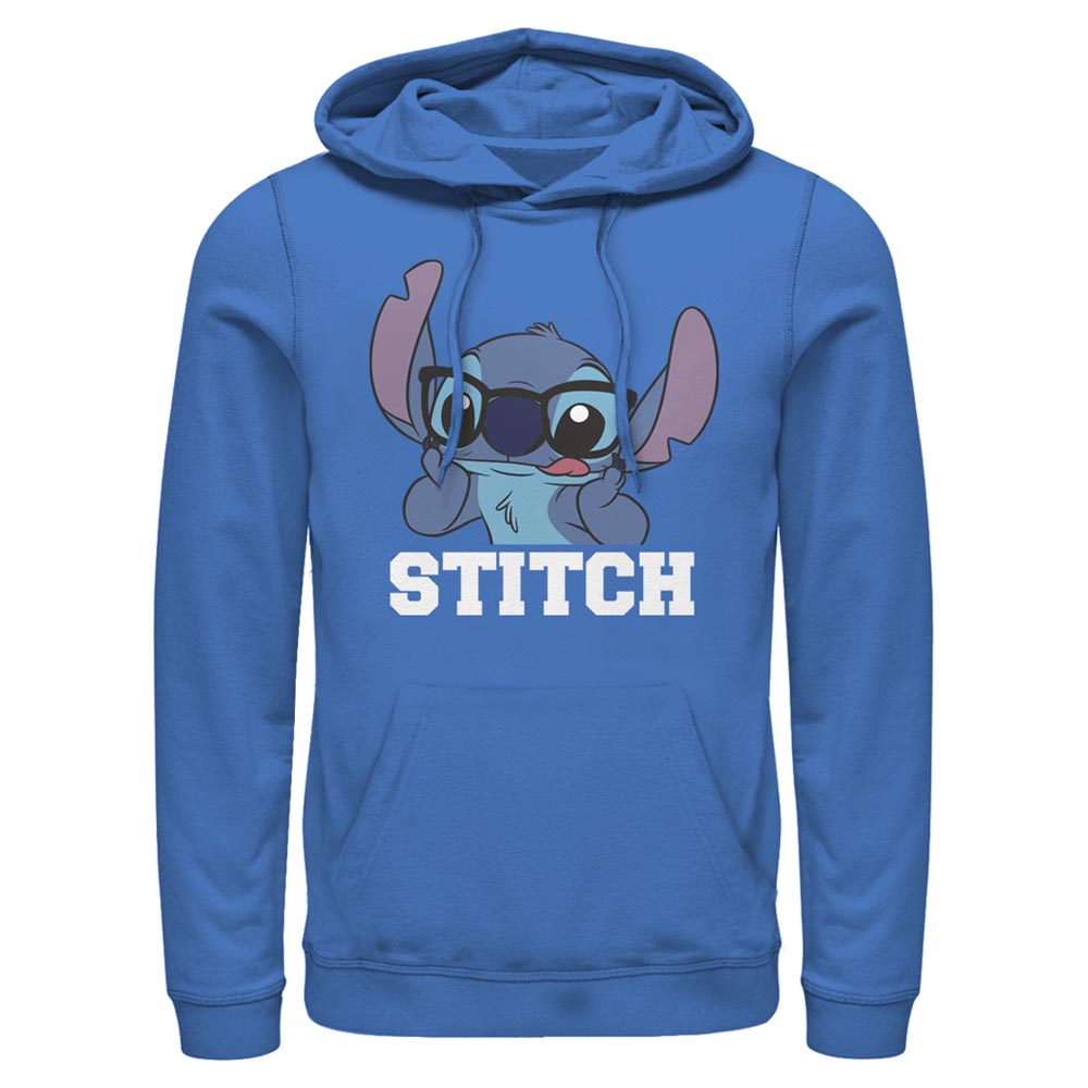 Disney Disney Lilo & Stitch Silly Black Glasses Mens Lightweight Hoodie