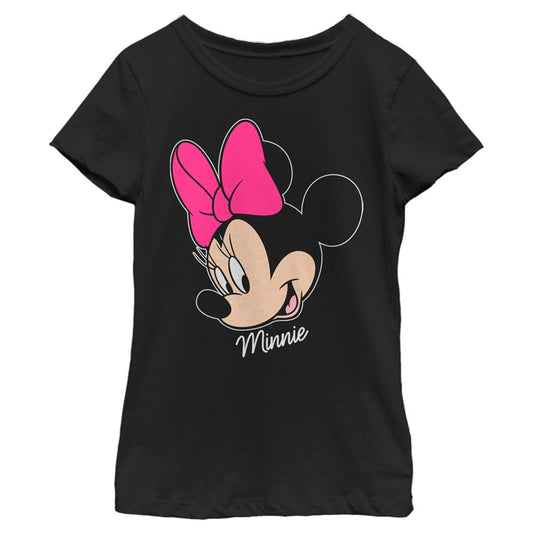 Disney Minnie Big Face Girls Kids T Shirt
