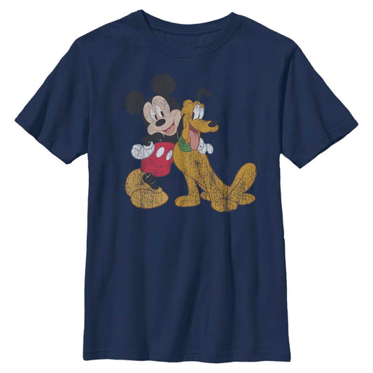 Disney Mickey and Pluto Boys Kids T Shirt