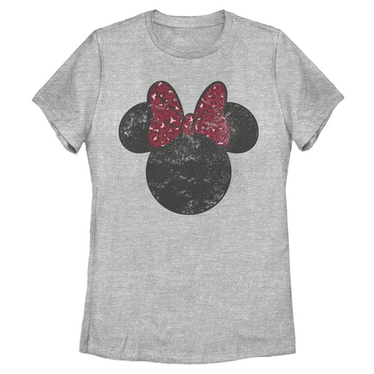 Disney Minnie Leopard Bow Womens T Shirt