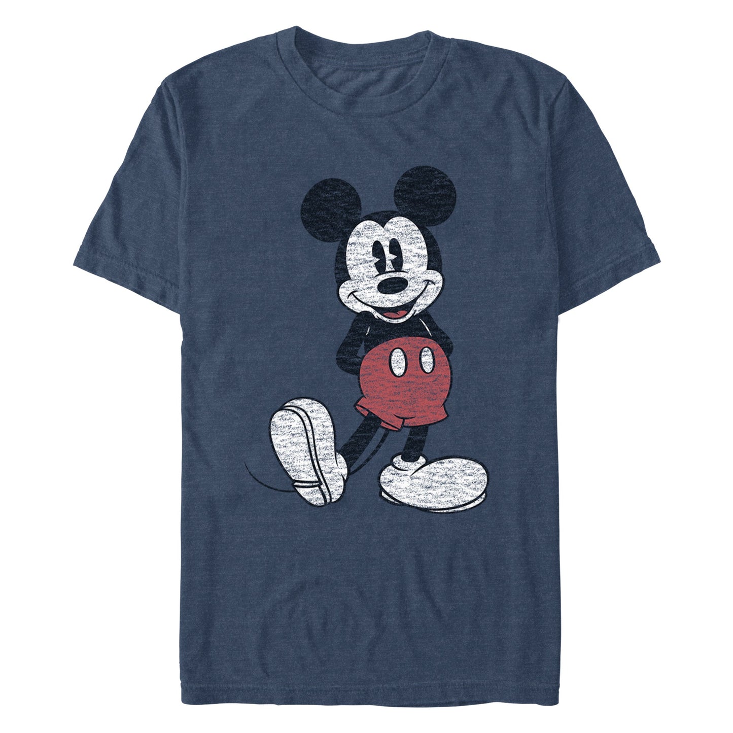 Disney Mickey Pose Navy Heather Mens T Shirt