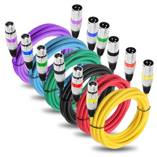 DREMAKE RiotChord XLR Cable Set – 6-Pack Colored Pro Mic Lines for Stage Killers, Studio Renegades, and Sonic Chaos Engineers - Premium xlr cables from dsers - Just $127.99! Shop now at Lizard Vigilante