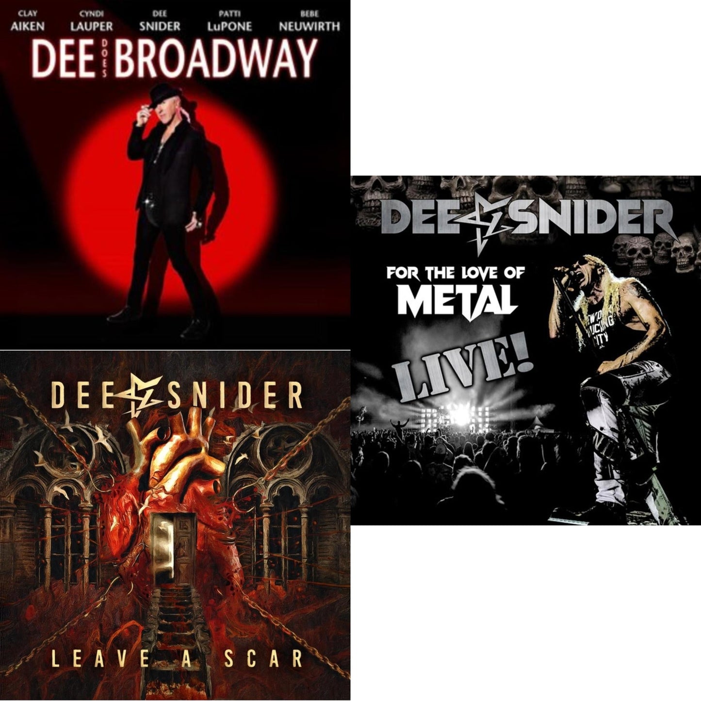 Dee Does Broadway (Red & Black Swirl LP Vinyl) & For The Love Of Metal (Live) (LP/DVD) & Leave A Scar