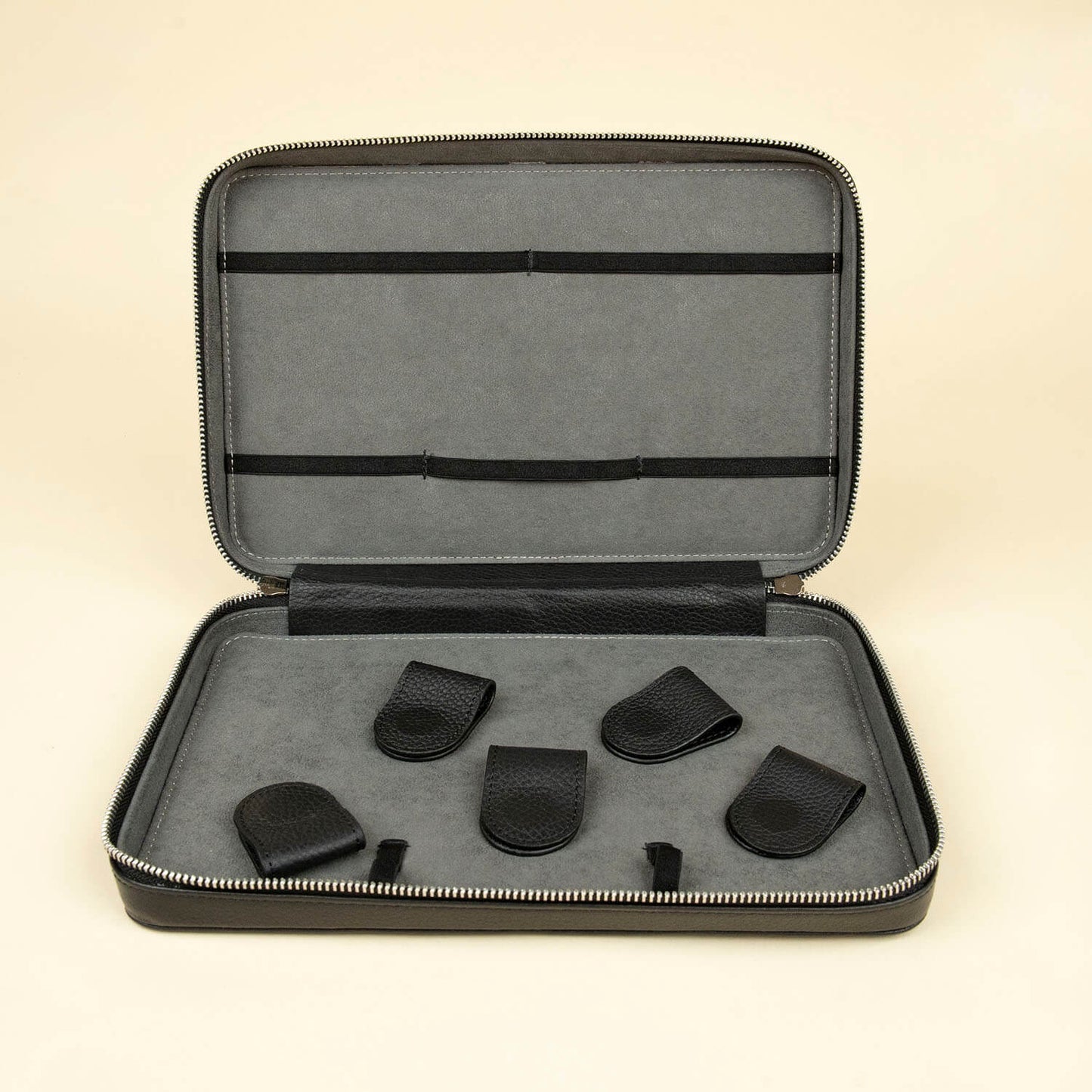 Leather Tech Organizer Case - Black - Mobile