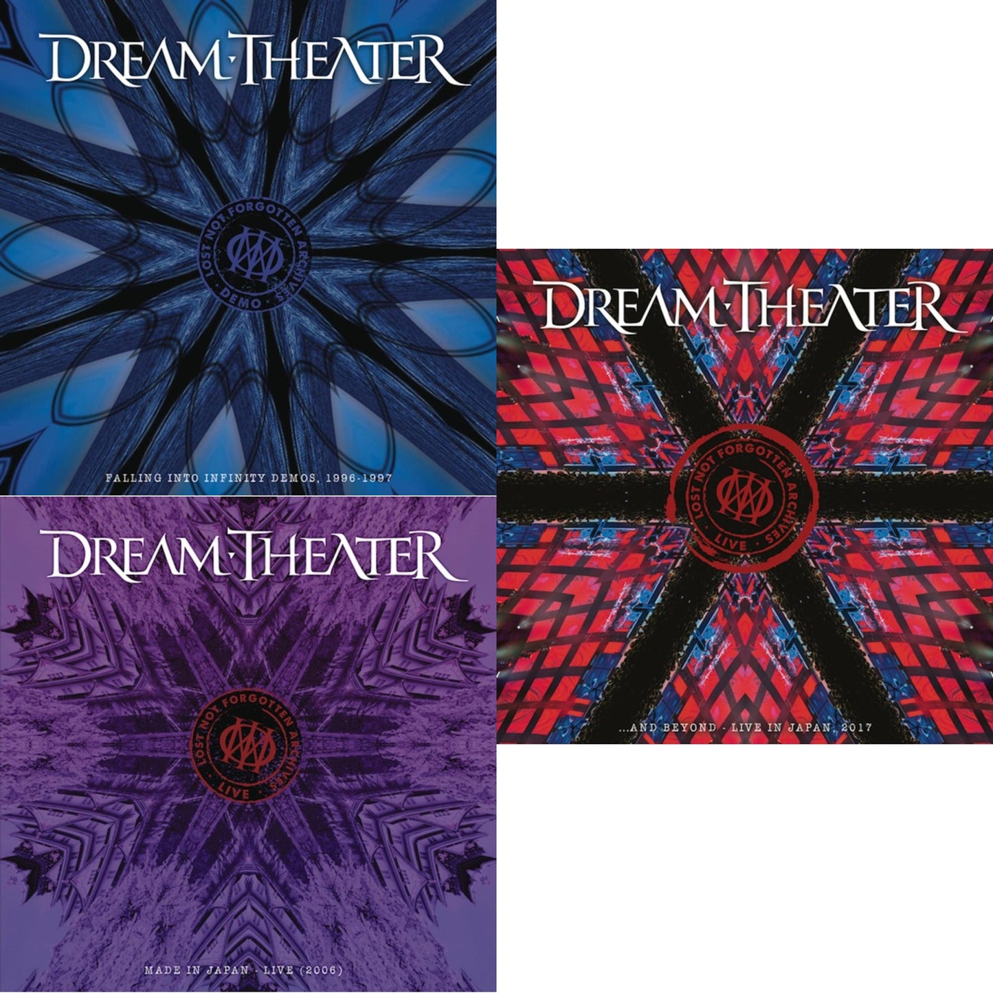Dream Theater - Lost Not Forgotten Archives: Falling Into Infinity Demos, 1996-1997 (3LP/2CD) & Lost Not Forgotten Archives: Made In Japan - Live (2006) (2LP/CD) & Lost Not Forgotten Archives: ... & Beyond - Live In Japan, 2017 (2LP/CD)