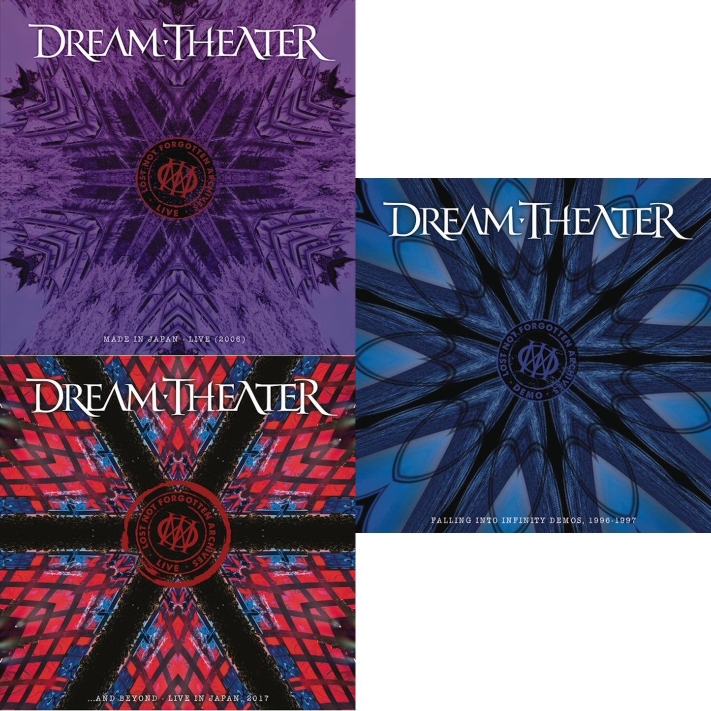 Dream Theater - Lost Not Forgotten Archives: Made In Japan - Live (2006) (2LP/CD) & Lost Not Forgotten Archives: ... & Beyond - Live In Japan, 2017 (2LP/CD) & Lost Not Forgotten Archives: Falling Into Infinity Demos, 1996-1997 (3LP/2CD)