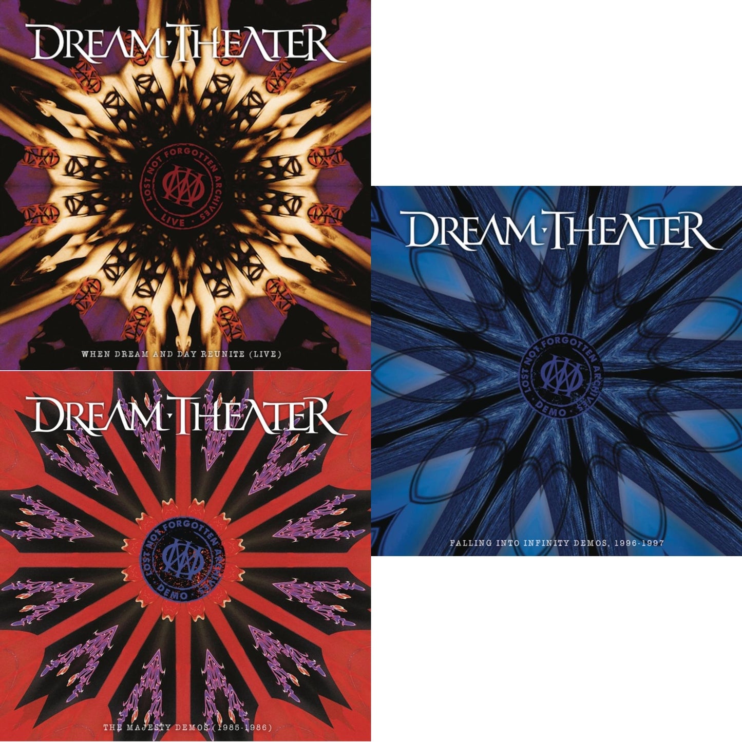Lost Not Forgotten Archives: When Dream And Day Reunite (Live) (2LP/CD) & Lost Not Forgotten Archives: The Majesty Demos (1985-1986) (2LP/CD) & Lost Not Forgotten Archives: Falling Into Infinity Demos, 1996-1997 (3LP/2CD/Sky Blue Vinyl)