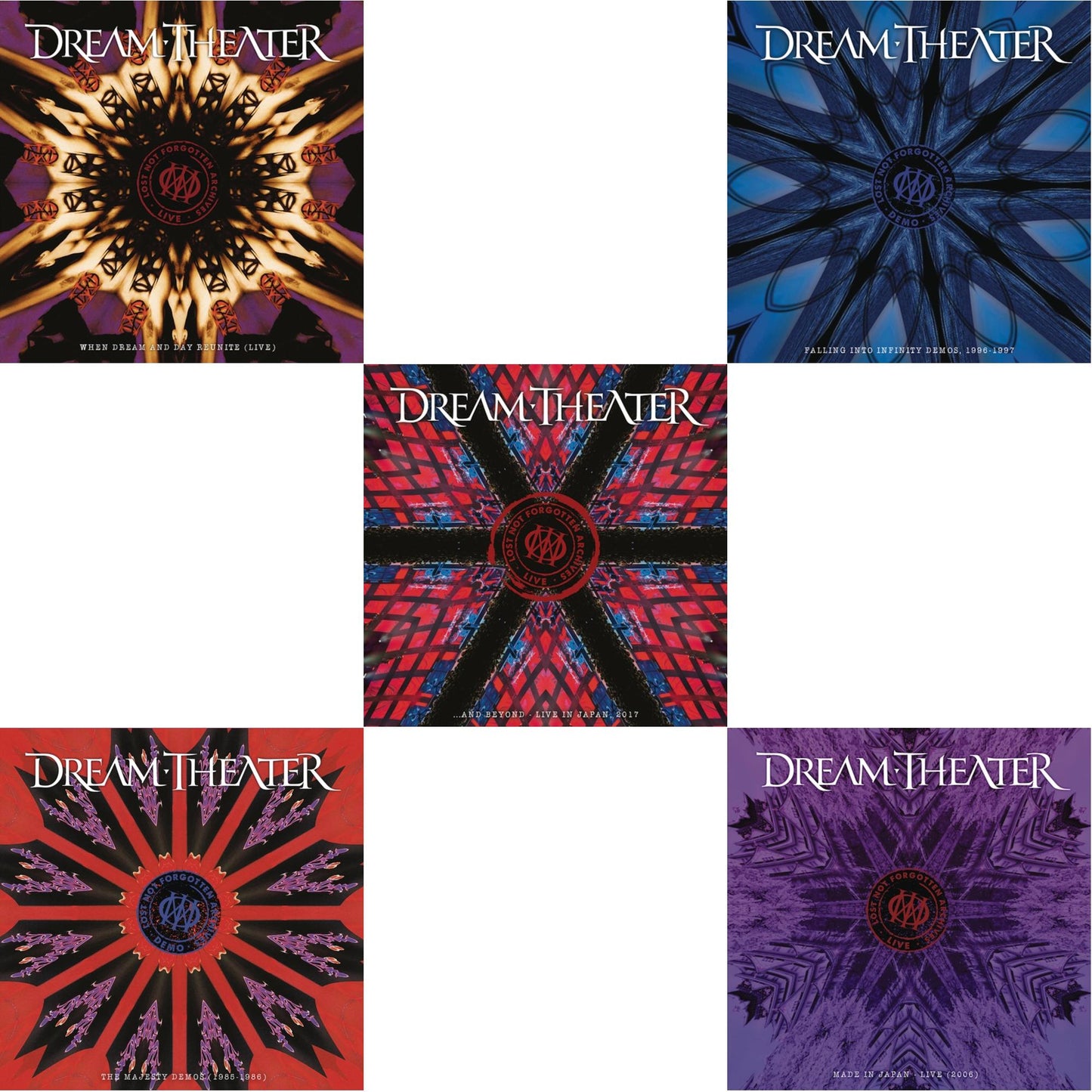 Dream Theater - Lost Not Forgotten Archives: When Dream And Day Reunite (Live) (2LP/CD) & Lost Not Forgotten Archives: The Majesty Demos (1985-1986) (2LP/CD) & Lost Not Forgotten Archives: ... & Beyond - Live In Japan, 2017 (2LP/CD) & Lost Not