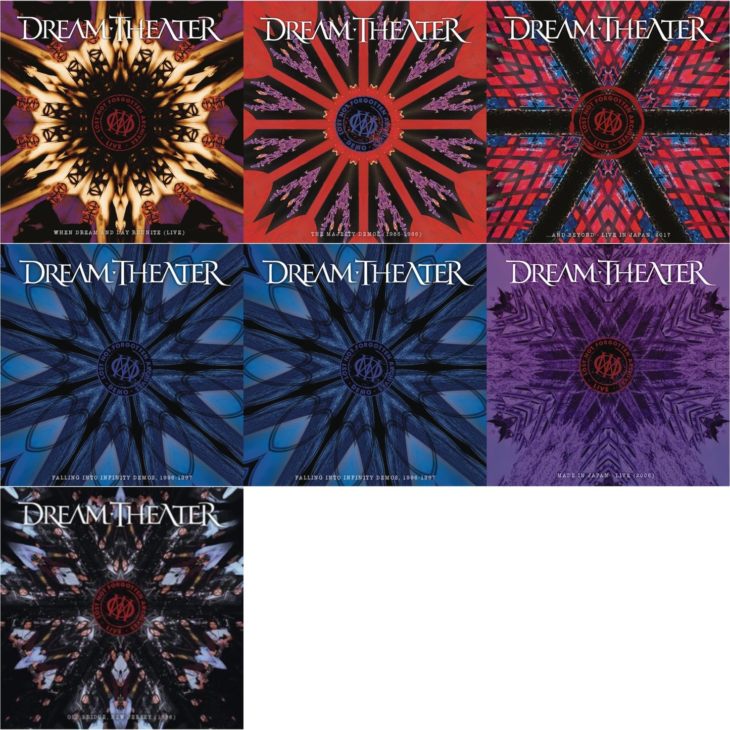 Dream Theater - Lost Not Forgotten Archives: When Dream And Day Reunite (Live) (2LP/CD) & Lost Not Forgotten Archives: The Majesty Demos (1985-1986) (2LP/CD) & Lost Not Forgotten Archives: ... & Beyond - Live In Japan, 2017 (2LP/CD) & Lost Not