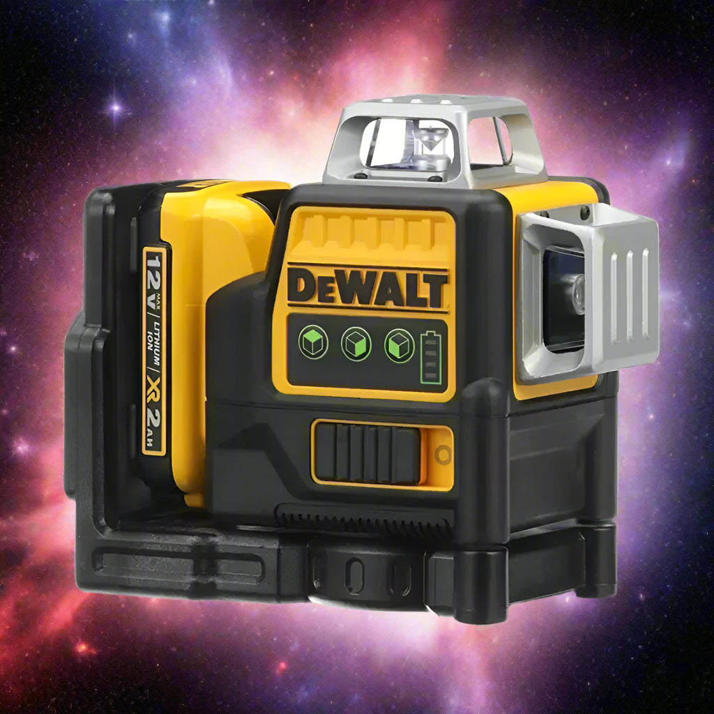 DeWalt laser level on a white background