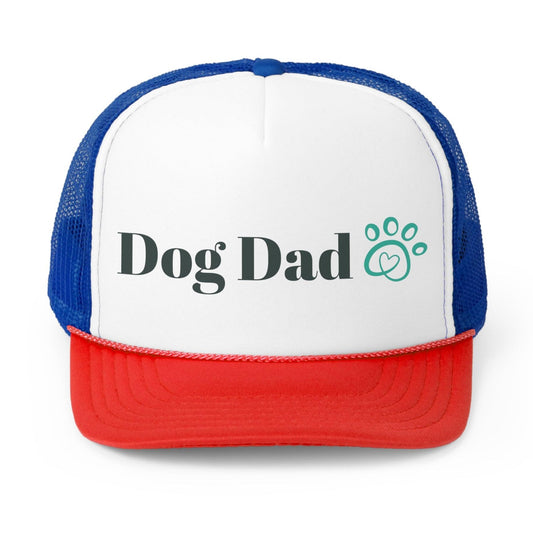 Dog Dad With a Puppy Paw Print Trucker Caps - Lizard Vigilante