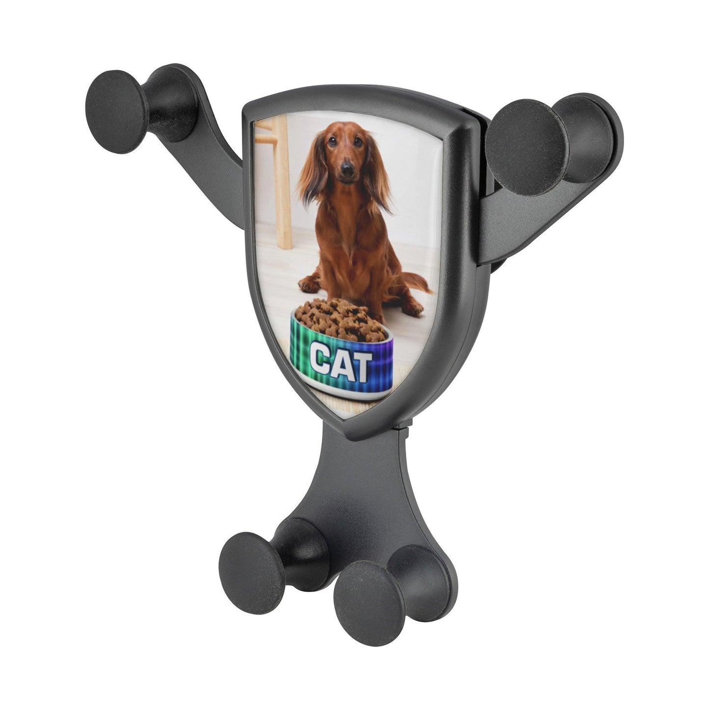 Dog With Cat Bowl Wireless Car Charger - Lizard Vigilante