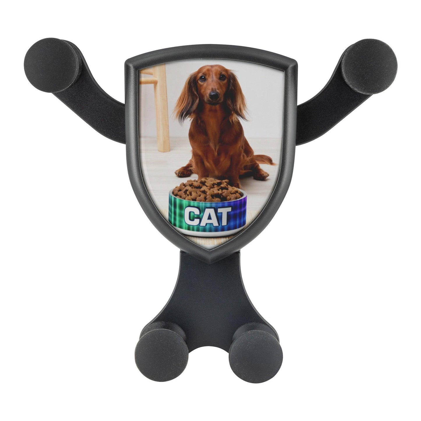 Dog With Cat Bowl Wireless Car Charger - Lizard Vigilante