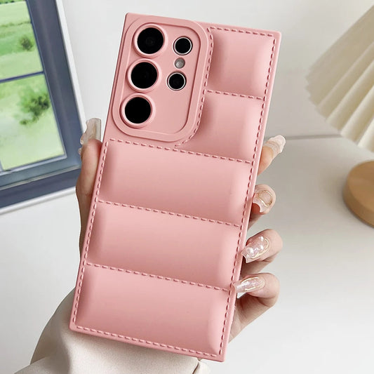 Down Jacket Soft Liquid Silicone Case for Samsung Galaxy S24 S23 Ultra S22 S21 Plus S20 FE Note 20 – Solid Color Shockproof Cover - Premium phone case from Lizard Vigilante - Just $7.99! Shop now at Lizard Vigilante