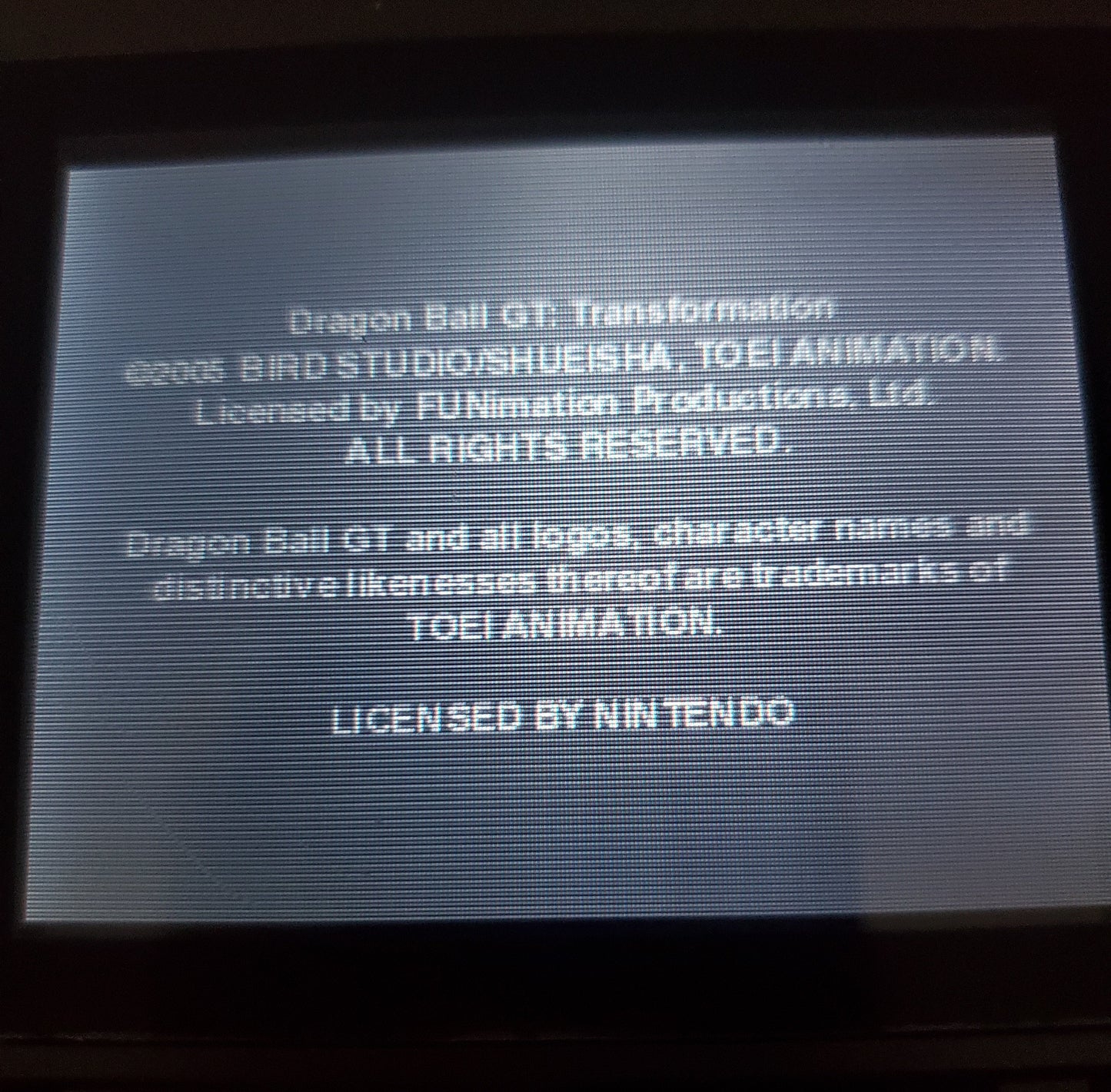 Dragonball GT Transformation GBA Video Game Boy Advance 2005 DBZ