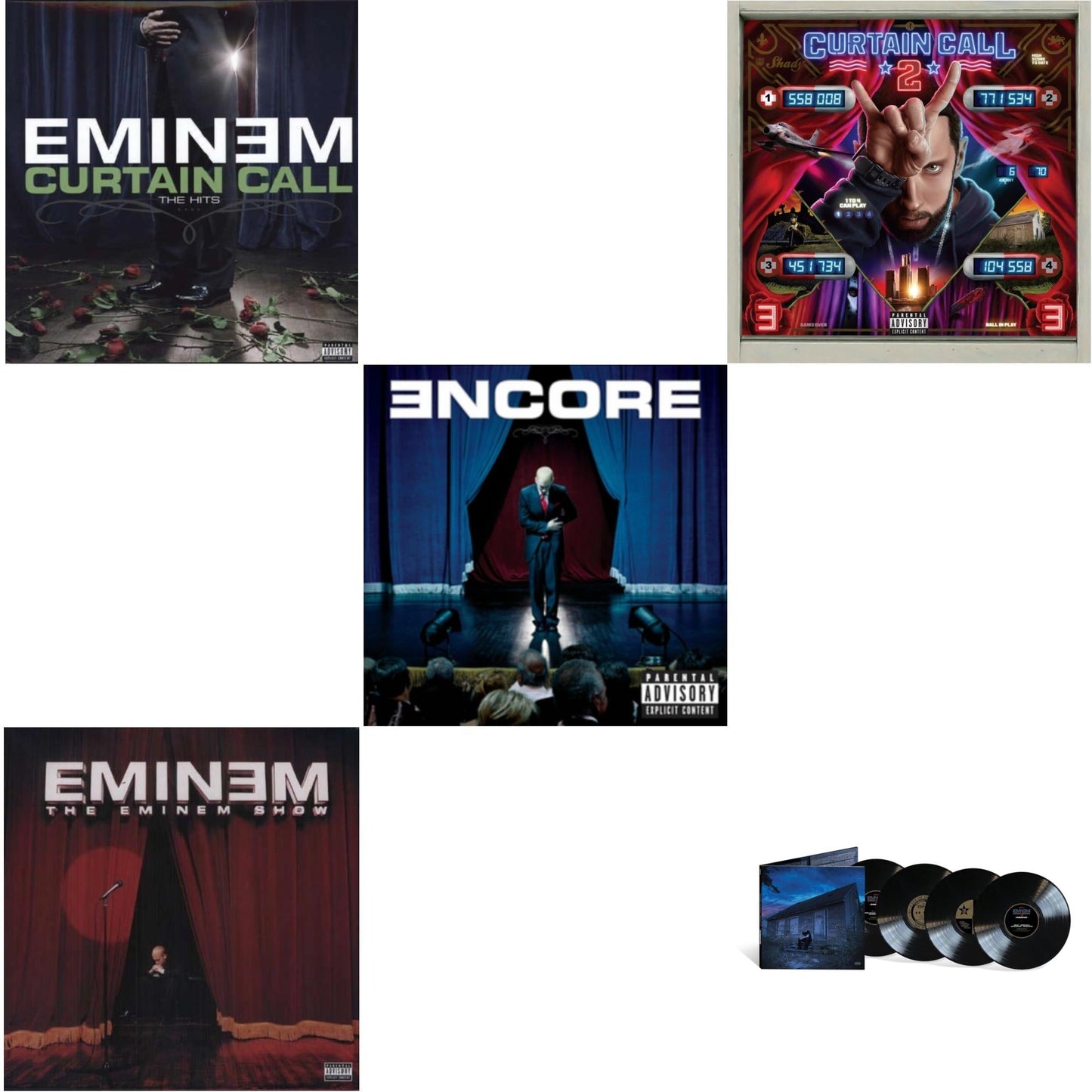 Curtain Call 2 (2LP) & Marshall Mathers LP2 (10Th Anniversary Edition) (Expanded Deluxe/4LP) & Encore & Curtain Call: Hits & Eminem Show