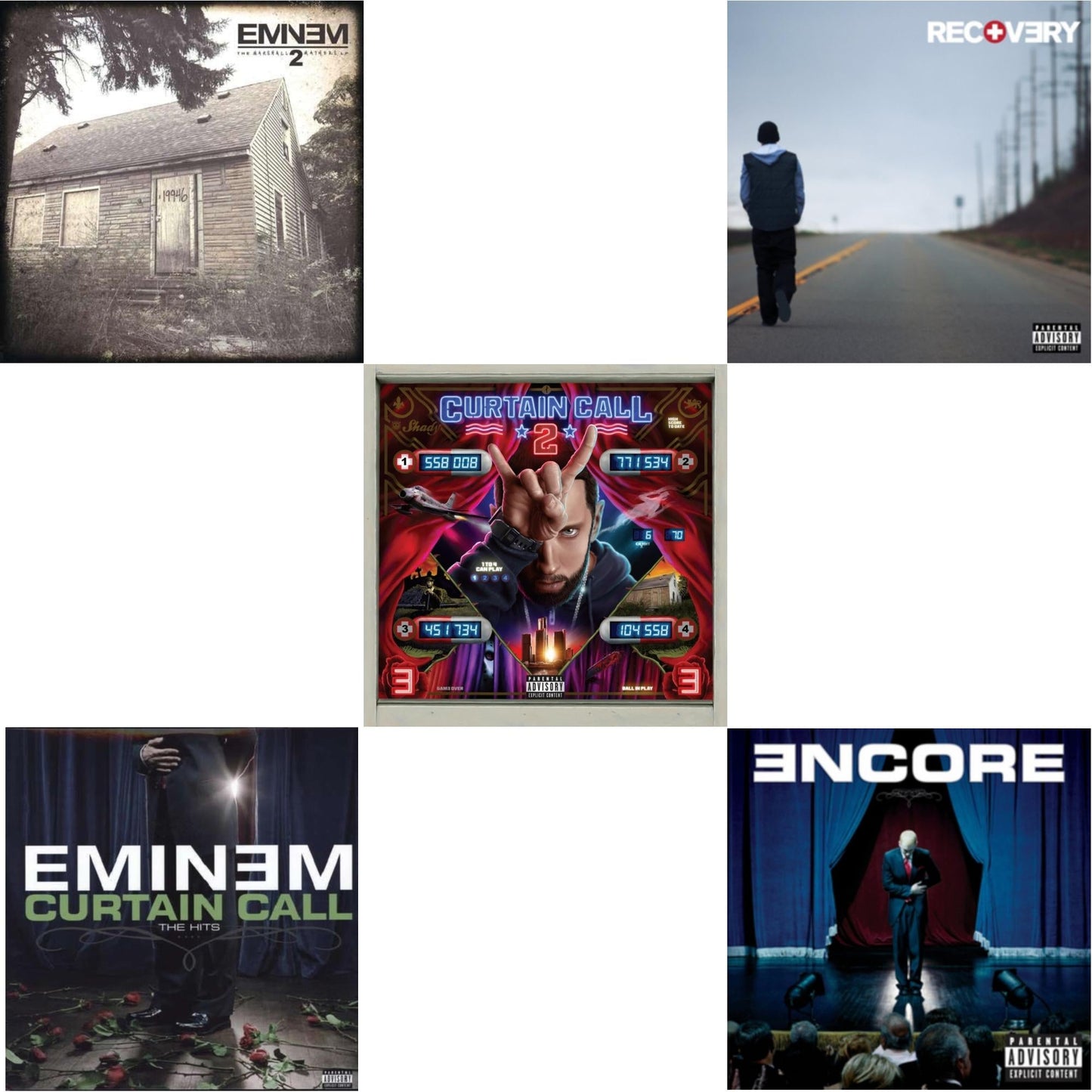 Curtain Call 2 (2LP) & Encore & Curtain Call: Hits & Recovery & Marshall Mathers LP 2