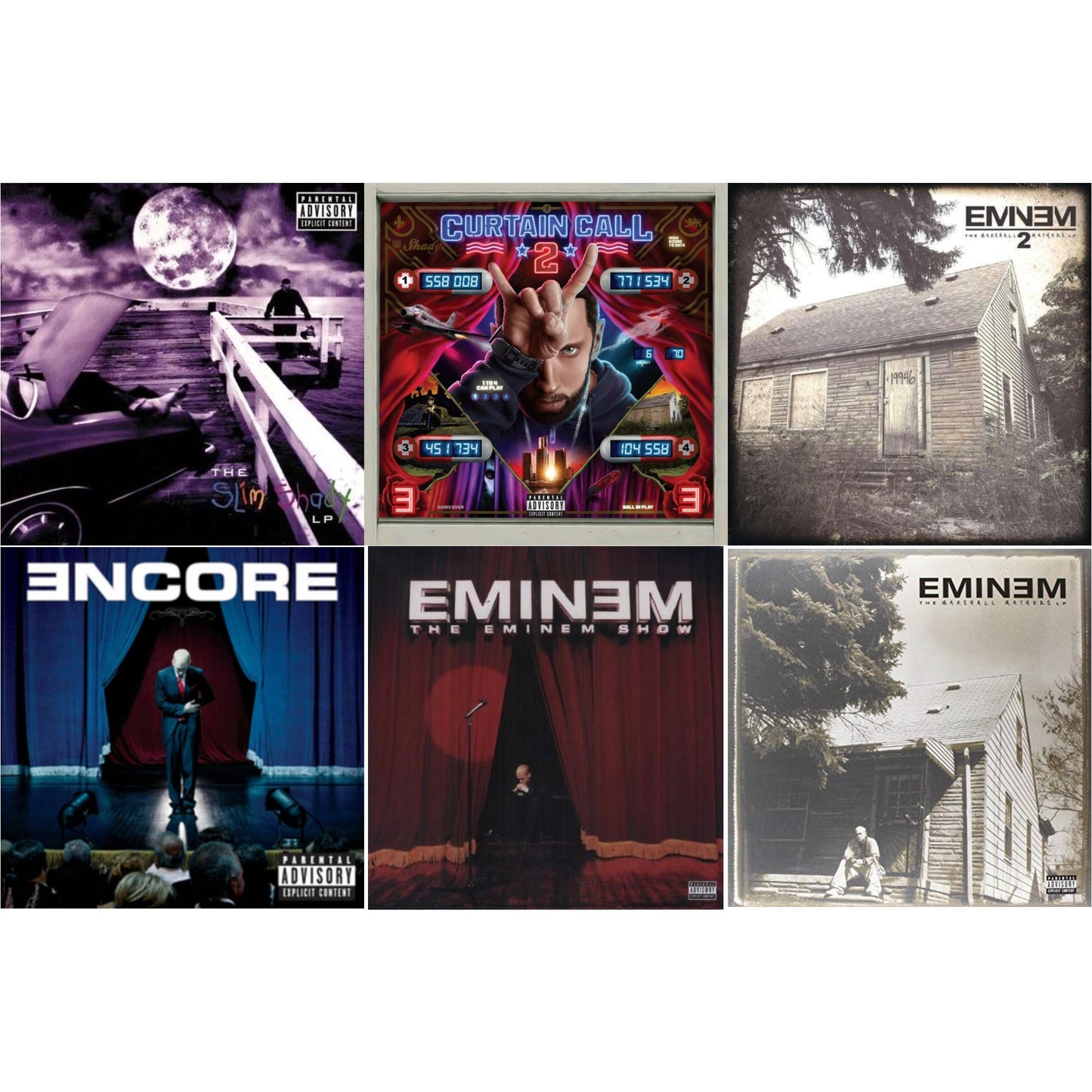 Curtain Call 2 (2LP) & Encore & Marshall Mathers LP 2 & Slim Shady LP & Marshall Mathers LP & Eminem Show