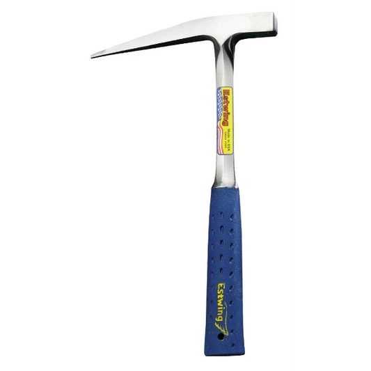 Estwing E3-13P 13oz Lightweight Rock Pick w/ Blue Vinyl Shock Reduction Grip (Smooth Face)