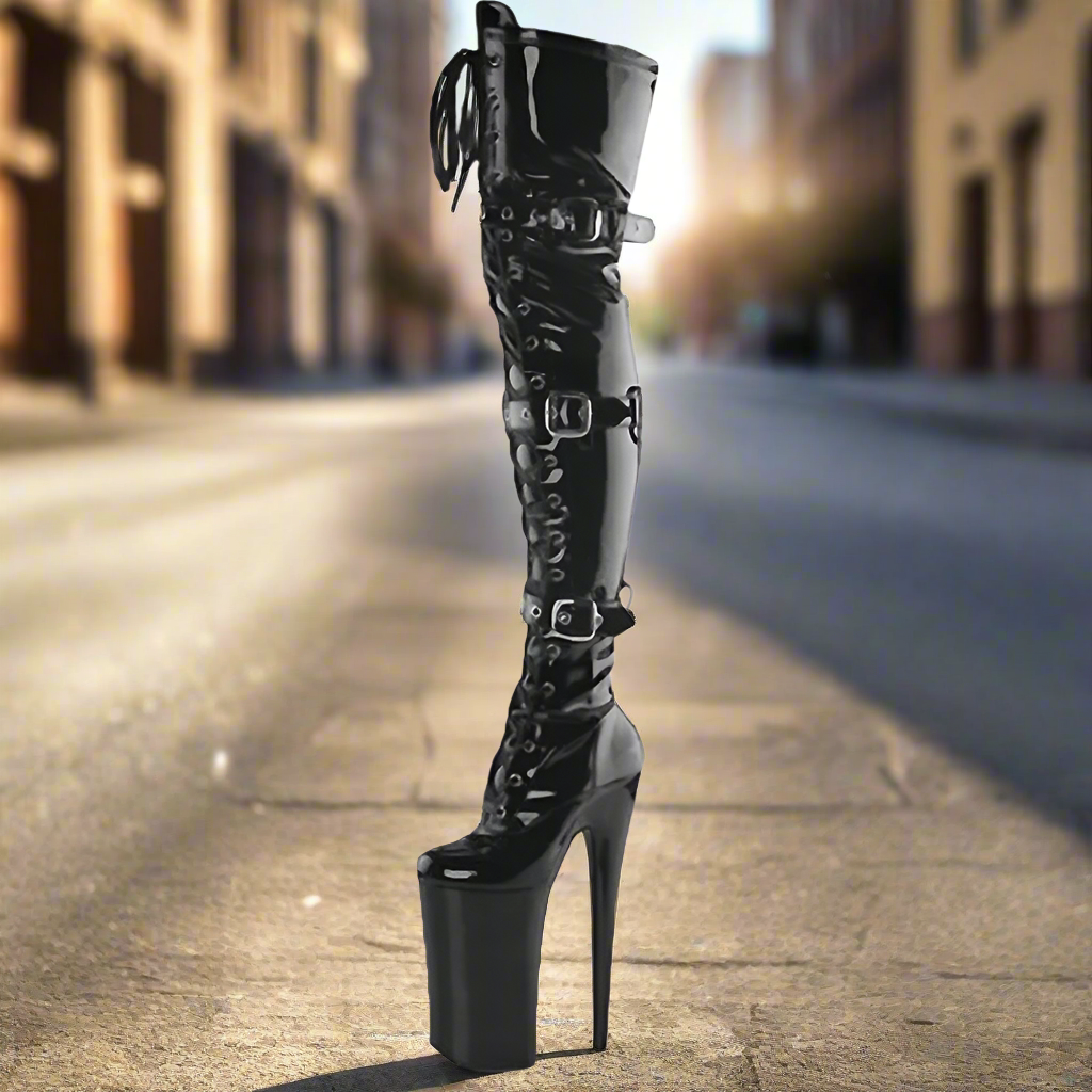 New Style Over-the-Knee Women's Boots | 20CM Thin Heels & 10CM Thick Platform | High-Quality Lace-Up Winter Fashion Boots - Premium Shoes from Lizard Vigilante - Just $128.88! Shop now at Lizard Vigilante