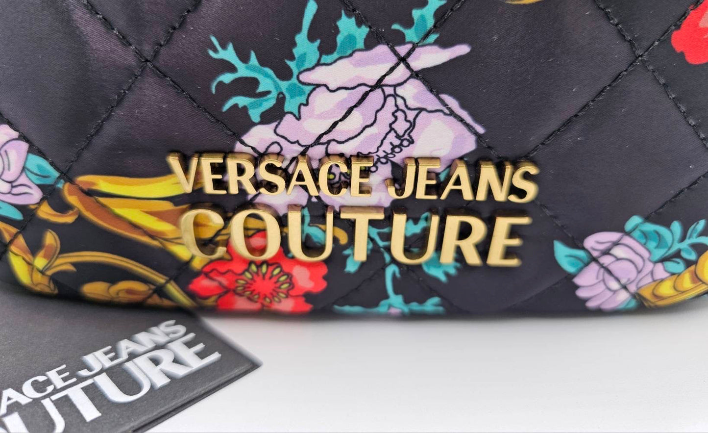 Versace Jeans Couture Floral Pattern Quilted Crossbody