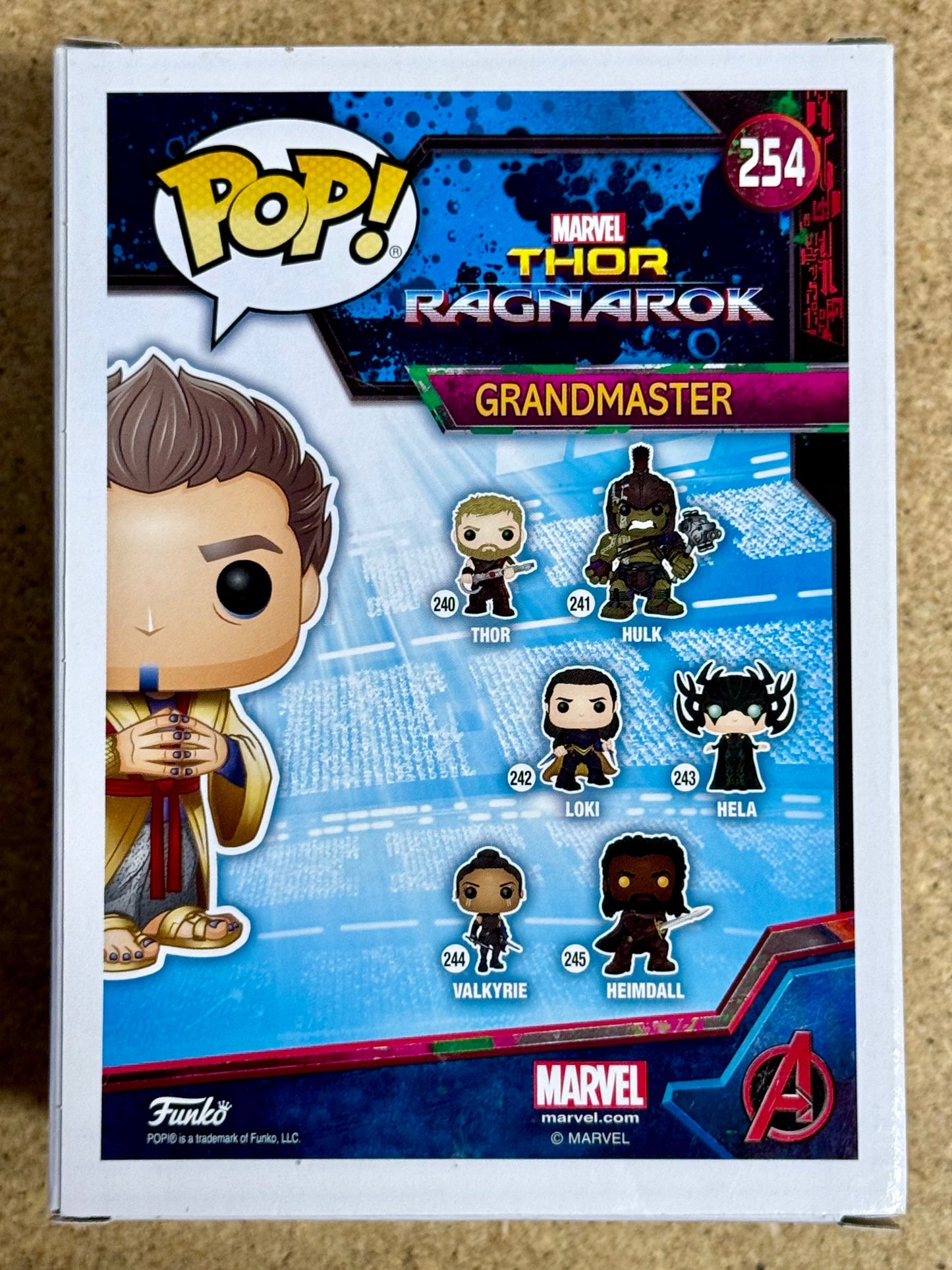 Jeff Goldblum Signed Thor Ragnorak Grandmaster NYCC Vaulted Exclusive Funko Pop! #254 With PSA COA