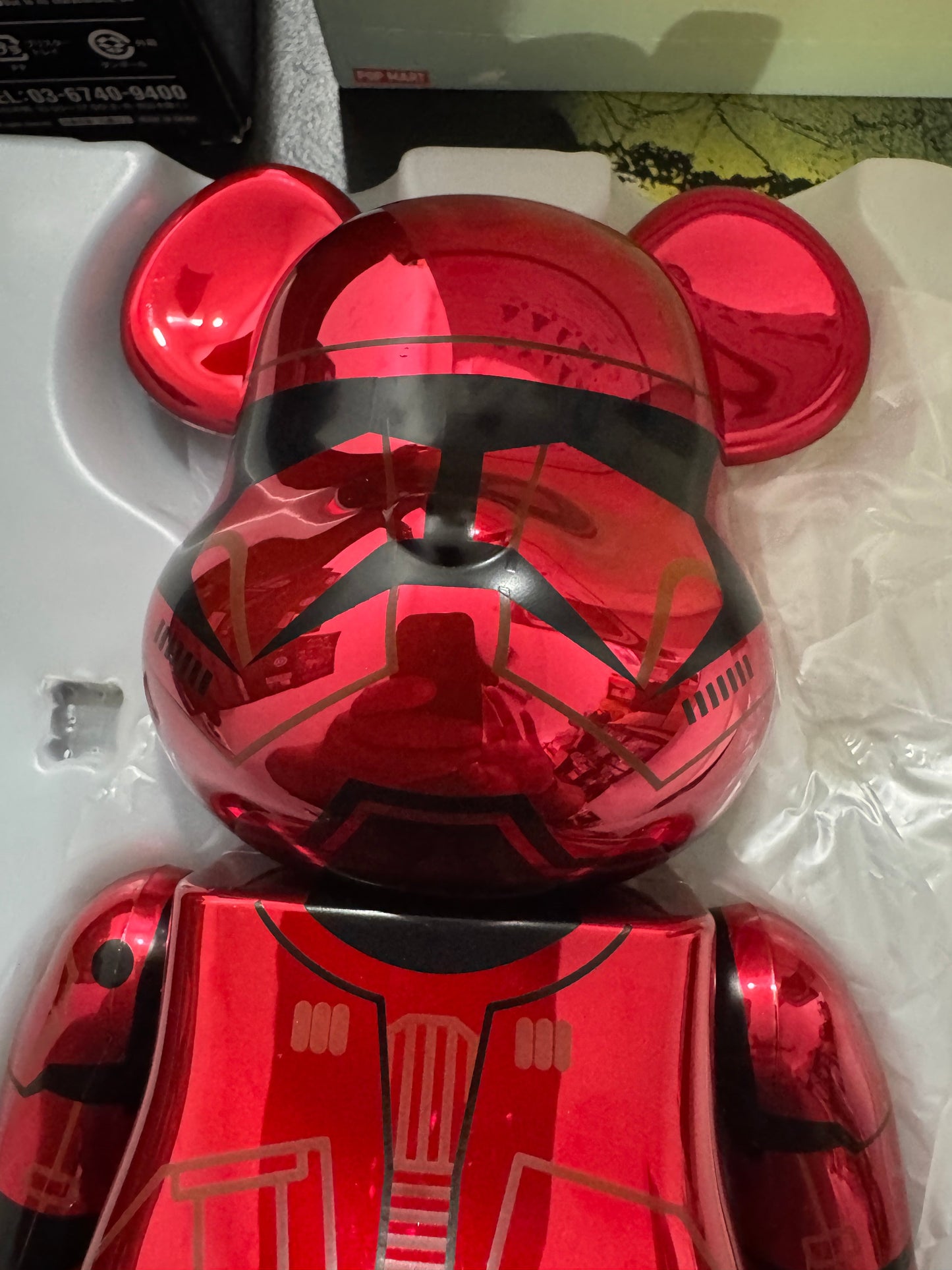 Medicom Bearbrick Star Wars Sith Trooper Chrome Version 400% and 100% Grail