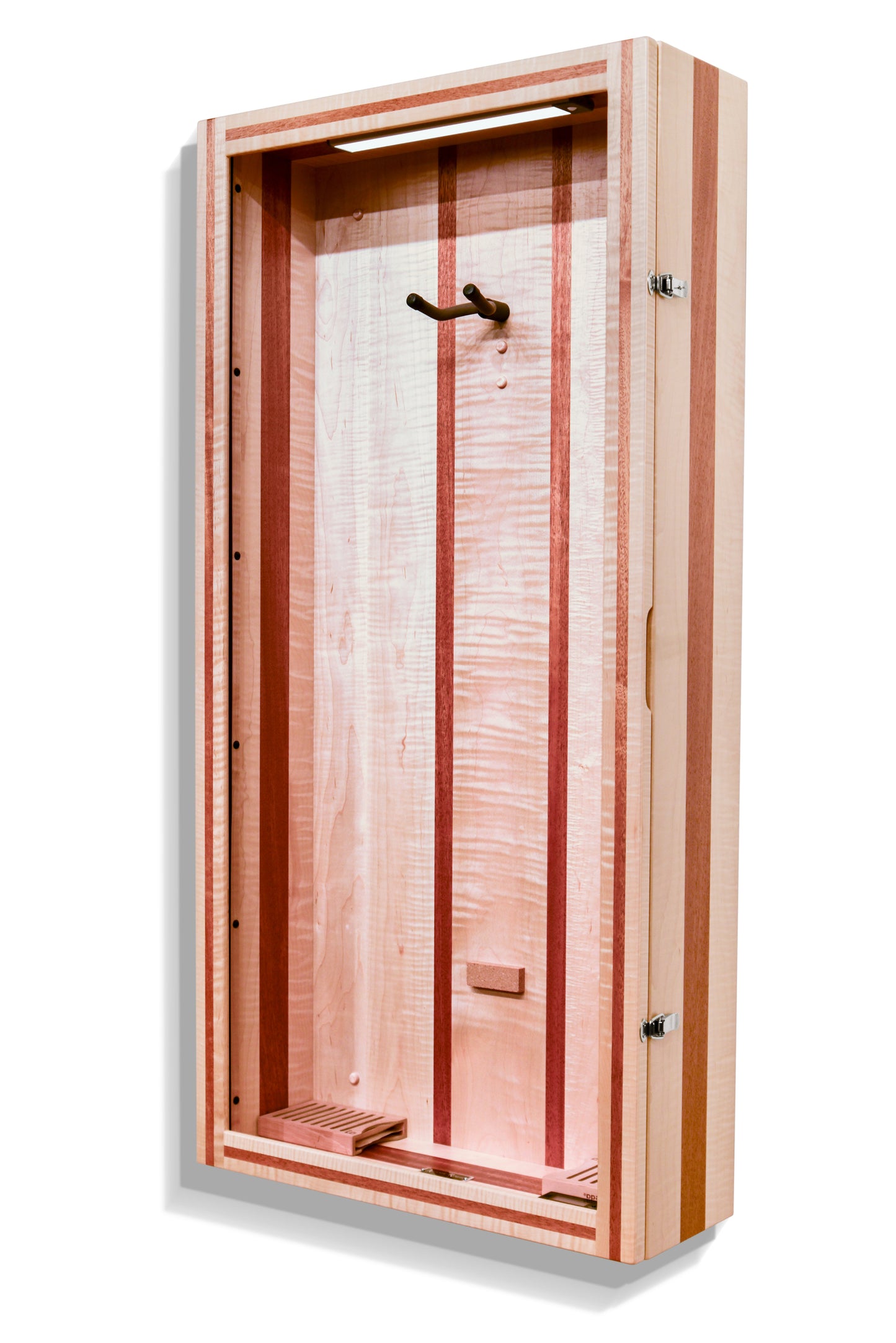 ClimaCase Rectangle Humidor - Flamed Maple with Mahogany