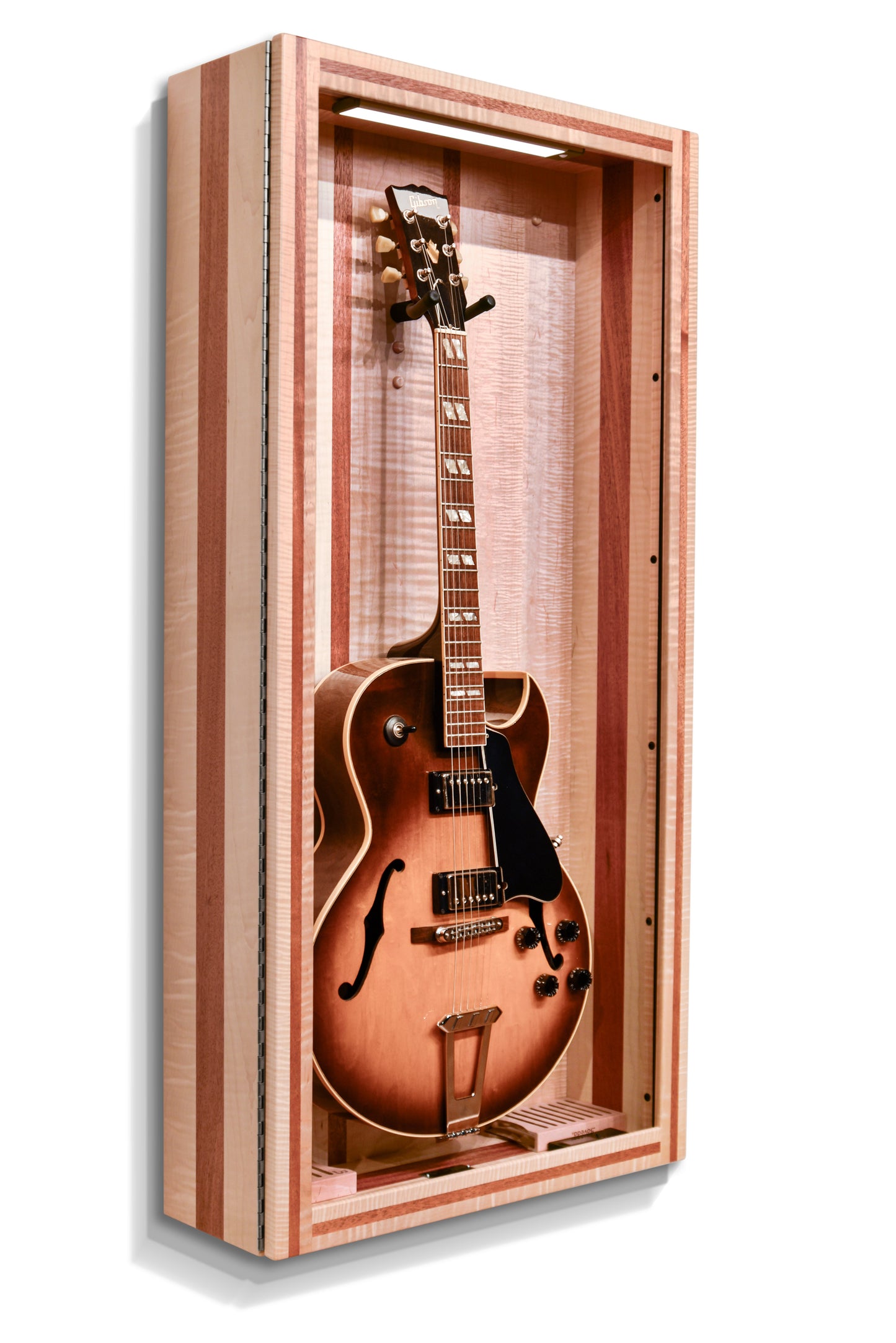 ClimaCase Rectangle Humidor - Flamed Maple with Mahogany