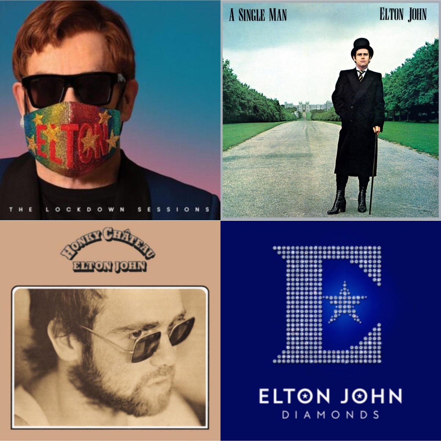 Lockdown Sessions (Blue Vinyl/2LP) (X) & Single Man & Honky Chateau & Diamonds (2LP)