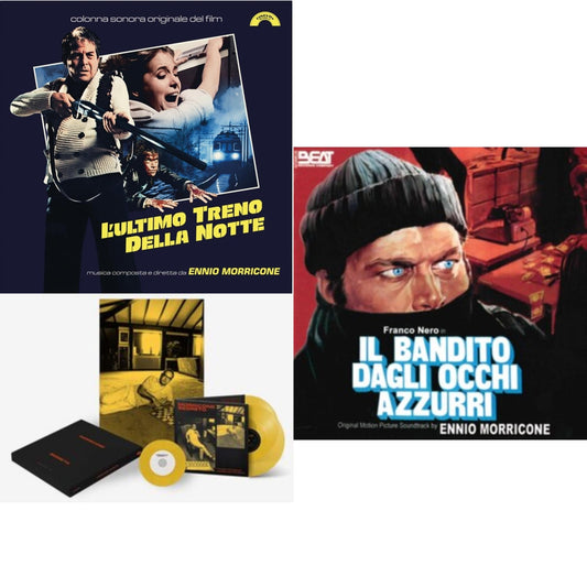 Morricone Segreto (Yellow Vinyl/2LP/7Inch Single Collector's Edition) & Blue-Eyed Bandit (Il Bandito Dagli Occhi Azzurri) Ost & L’Ultimo Treno Della Notte (Yellow LP Vinyl)