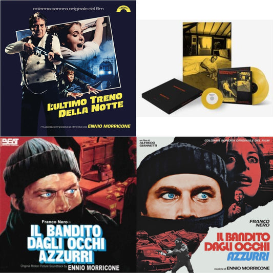 Ennio Morricone - Morricone Segreto (Yellow Vinyl/2LP/7Inch Single Collector's Edition) & Blue-Eyed Bandit (Il Bandito Dagli Occhi Azzurri) Ost & L’Ultimo Treno Della Notte (Yellow LP Vinyl) & Blue-Eyed Bandit (Il Bandito Dagli Occhi Azzurri) Ost