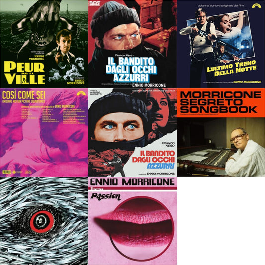 Ennio Morricone - Peur Sur La Ville (Gatefold Sleeve Designed By Eric Adrian Lee) & Blue-Eyed Bandit (Il Bandito Dagli Occhi Azzurri) Ost & L’Ultimo Treno Della Notte (Yellow LP Vinyl) & Così Come Sei Ost (Limited/180G/Solid Pink LP Vinyl) &
