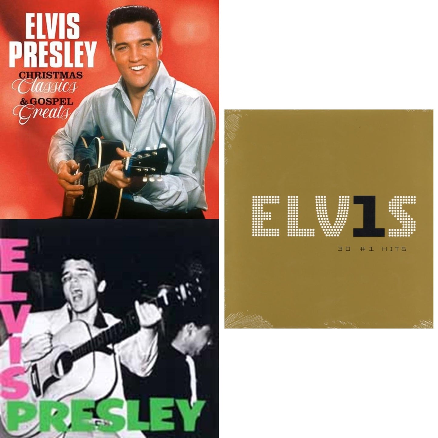 Elvis Presley - Christmas Classics & Gospel Greats (Ams Exclusive) (Snowy White LP Vinyl) & Elvis Presley & Elvis 30 #1 Hits (2LP/180G)