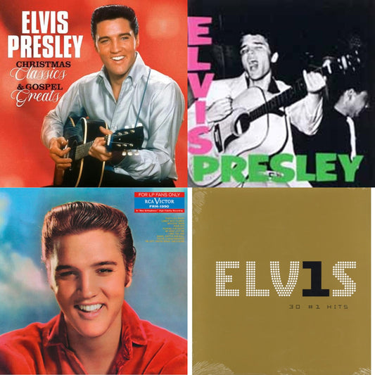 Elvis Presley - Christmas Classics & Gospel Greats (Ams Exclusive) (Snowy White LP Vinyl) & For LP Fans Only (Translucent Blue Vinyl/180G) & Elvis Presley & Elvis 30 #1 Hits (2LP/180G)