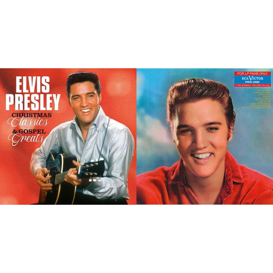 Elvis Presley - Christmas Classics & Gospel Greats (Ams Exclusive) (Snowy White LP Vinyl) & For LP Fans Only (Translucent Blue Vinyl/180G)