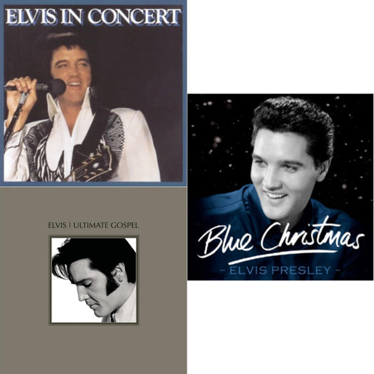 Elvis Presley - Elvis In Concert & Elvis Ultimate Gospel & Blue Christmas - CD Bundle