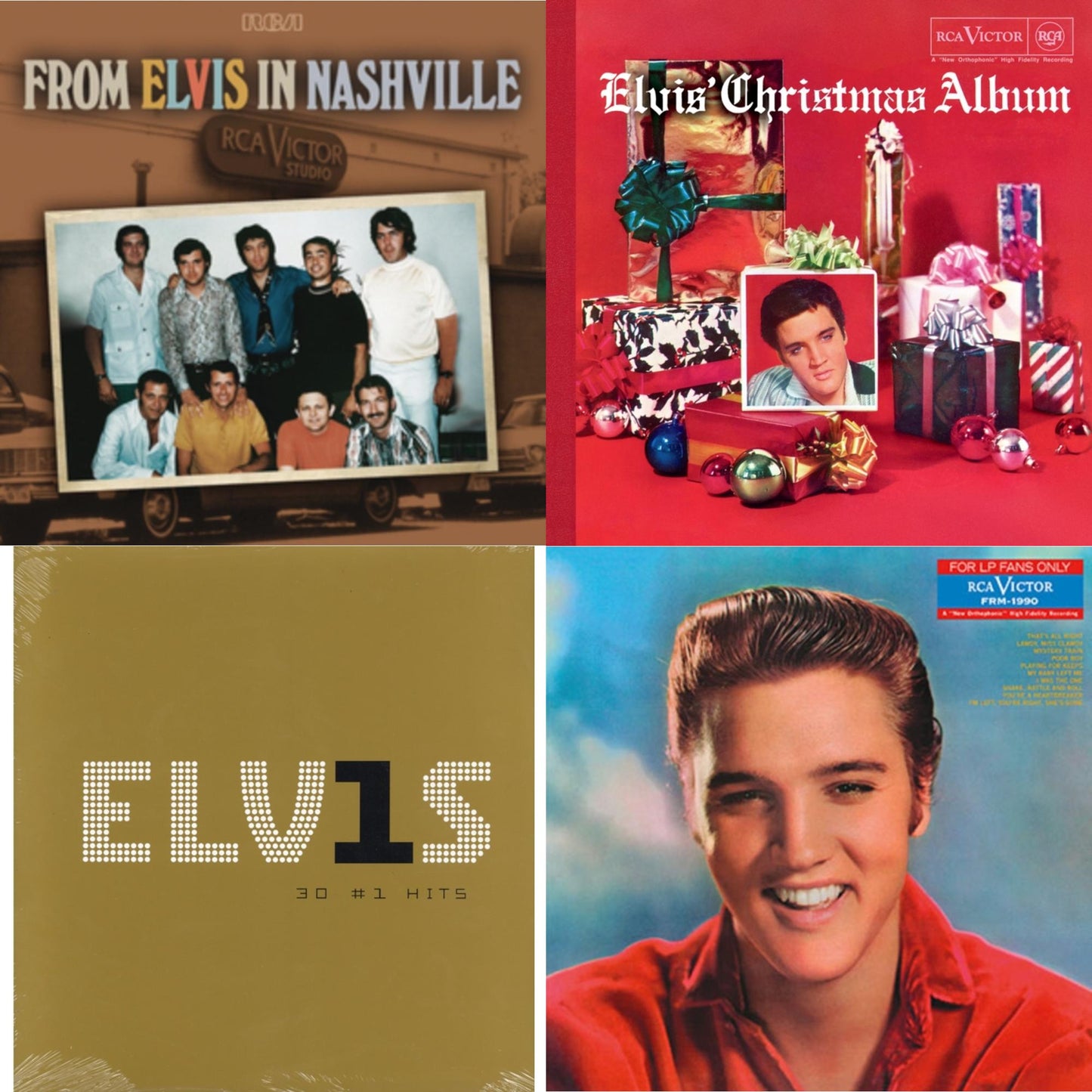 From Elvis In Nashville (2LP) & Elvis' Christmas Album & For LP Fans Only (Translucent Blue Vinyl/180G) & Elvis 30 #1 Hits (2LP/180G)